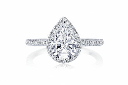 Pear Cut Moissanite Engagement Ring | 2CT 7x10mm | S925 Sterling Silver | Diamonds Grace