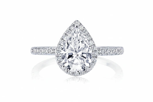 Pear Cut Moissanite Engagement Ring | 2CT 7x10mm | S925 Sterling Silver | Diamonds Grace