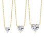 Heart Moissanite Pendant Necklace | 0.5ct–2ct | S925 Sterling Silver | Diamonds Grace