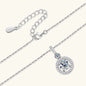 925 Sterling Silver Moissanite Pendant Necklace | Diamonds Grace