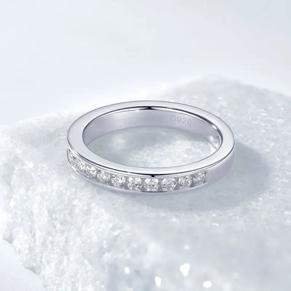 Moissanite Eternity Wedding Band | 925 Sterling Silver | Diamonds Grace