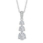3-Stone Pendant Necklace 925 Silver | Diamonds Grace