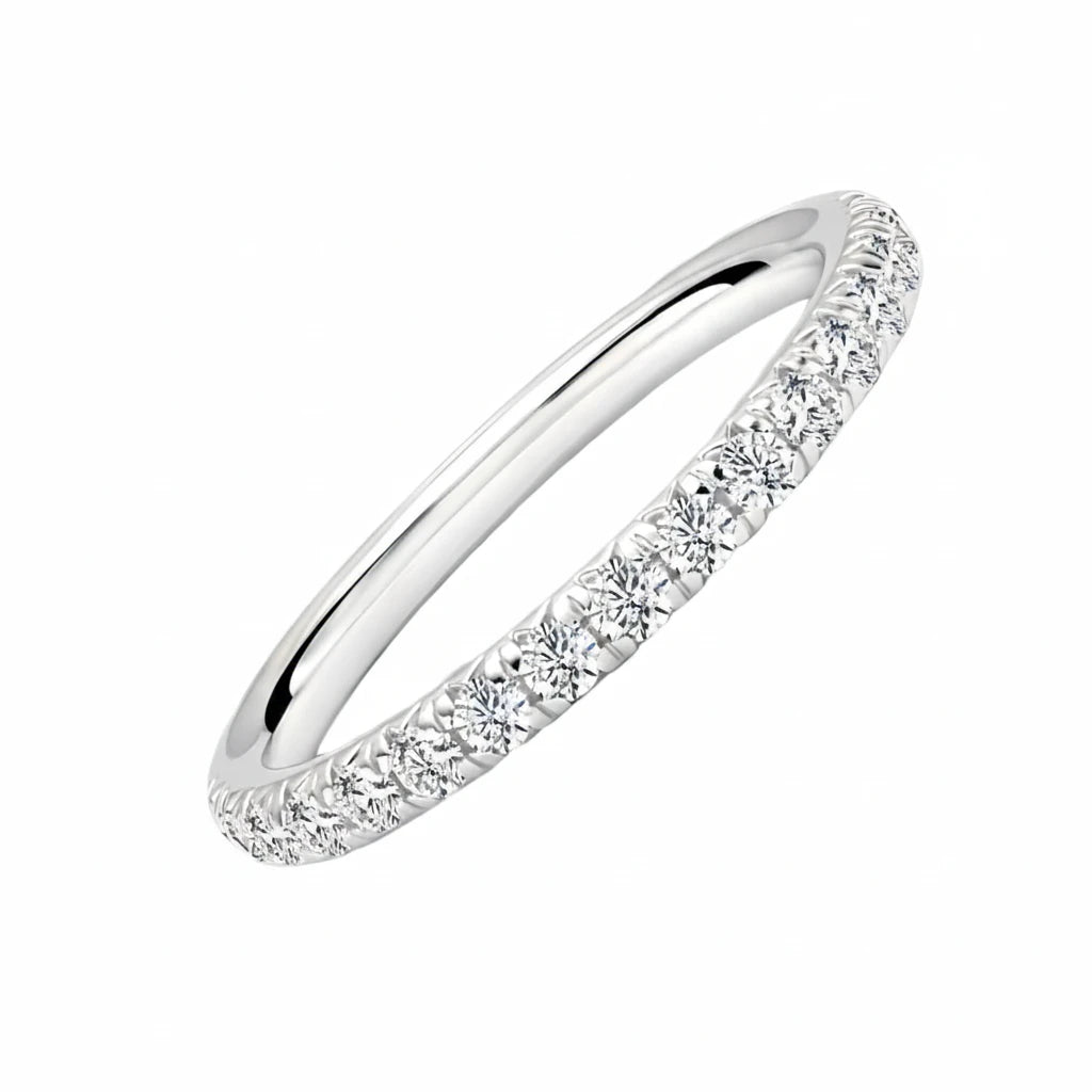 GRA Moissanite Tennis Ring | Stackable Eternity Band | 925 Sterling Silver | Diamonds Grace