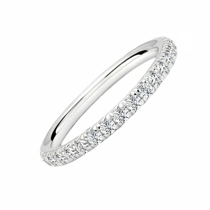 GRA Moissanite Tennis Ring | Stackable Eternity Band | 925 Sterling Silver | Diamonds Grace