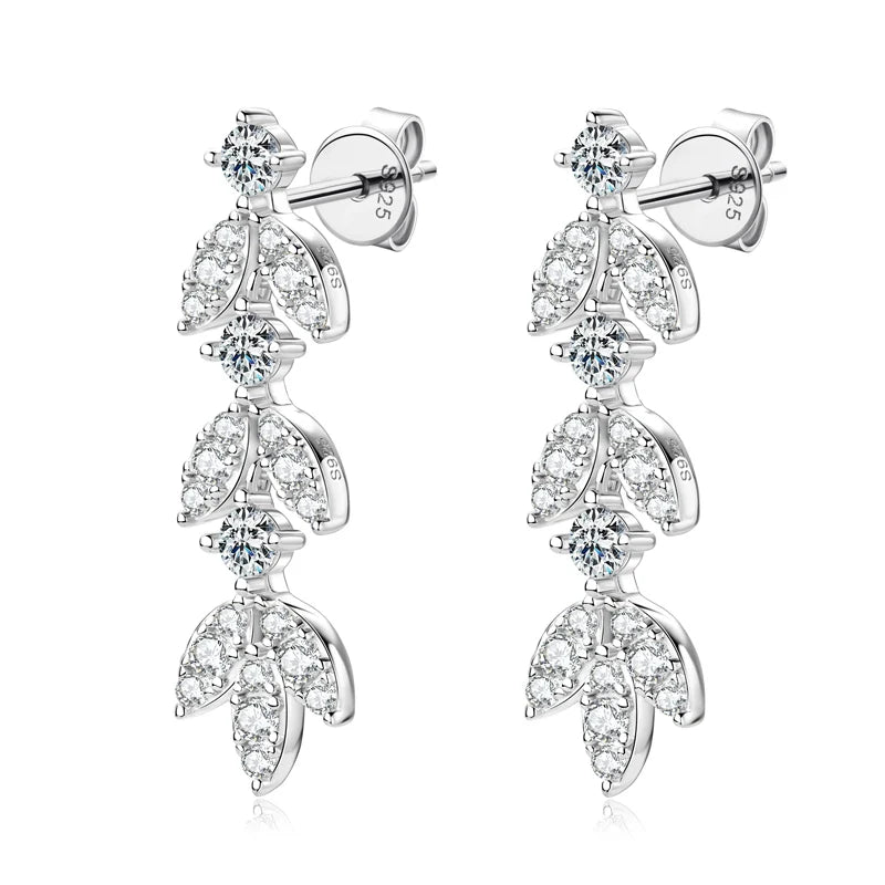 Moissanite Chandelier Drop Earrings | GRA Certified 925 Silver | Diamonds Grace
