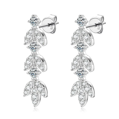 Moissanite Chandelier Drop Earrings | GRA Certified 925 Silver | Diamonds Grace