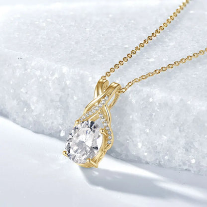 3CT Moissanite Pendant Necklace 925 Silver | Diamonds Grace