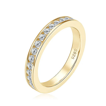 Moissanite Eternity Wedding Band | 925 Sterling Silver | Diamonds Grace