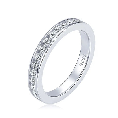 Moissanite Eternity Wedding Band | 925 Sterling Silver | Diamonds Grace