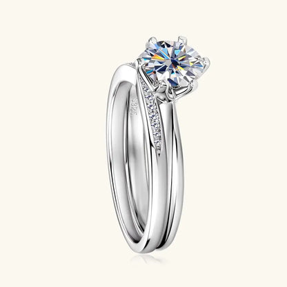 1CT Moissanite Wedding Ring for Women | 925 Silver D VVS1 | Diamonds Grace