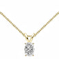 1ct Oval Moissanite Solitaire Pendant Necklace | 925 Sterling Silver | Diamonds Grace