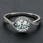 925 Sterling Silver Moissanite Engagement Ring | 1ct Round Brilliant Cut | Diamonds Grace