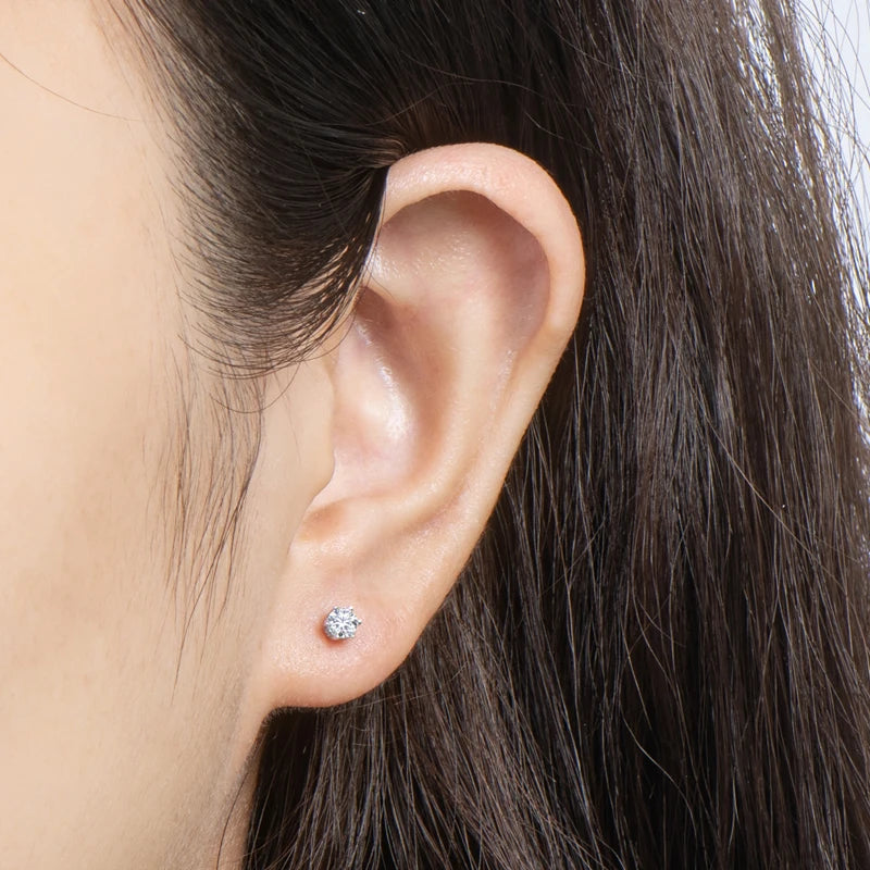 VVS Moissanite Stud Earrings 3mm | 925 Sterling Silver | Diamonds Grace