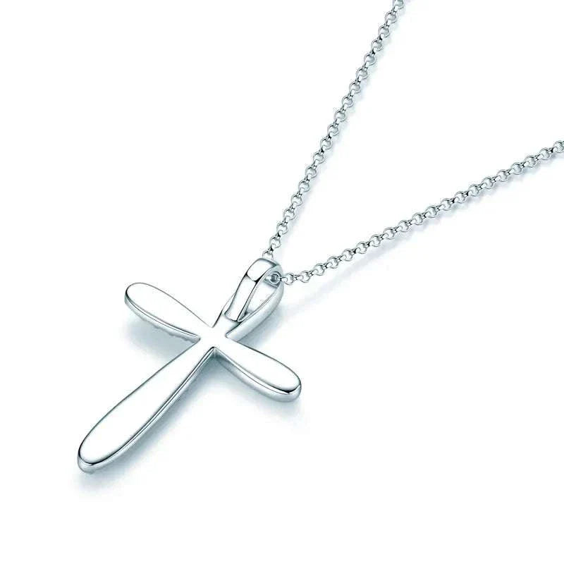Moissanite Cross Pendant Necklace