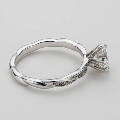1 Carat Moissanite Engagement Ring | 925 Silver | Diamonds Grace