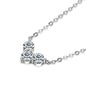 Moissanite 3-Stone Heart Pendant Necklace 925 Silver | Diamonds Grace