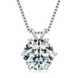 925 Sterling Silver Moissanite Pendant Necklace for Women | Engagement Gift | Diamonds Grace