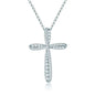 Moissanite Cross Pendant Necklace