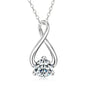 925 Sterling Silver Moissanite Infinity Pendant Necklace | 1ct Round Brilliant Cut | Diamonds Grace