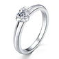 Heart Shaped Moissanite Solitaire Engagement Ring | 0.5ct 925 Sterling Silver | Diamonds Grace