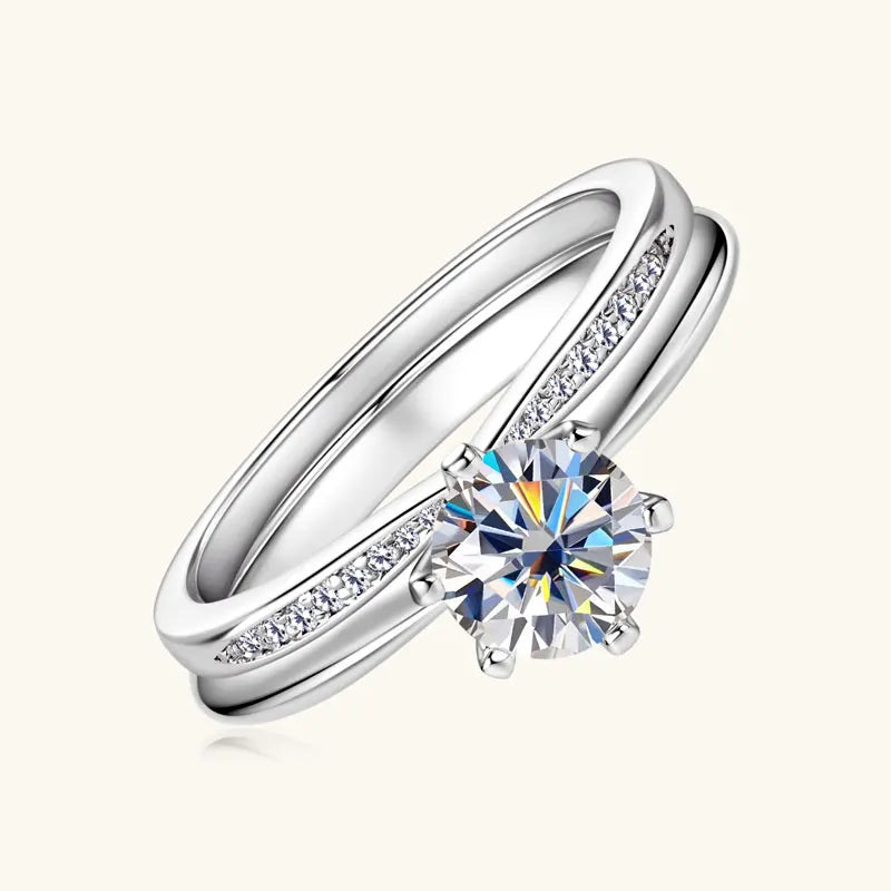 1CT Moissanite Wedding Ring for Women | 925 Silver D VVS1 | Diamonds Grace
