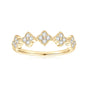 Moissanite Four Leaf Clover Stackable Ring | 925 Sterling Silver | Diamonds Grace