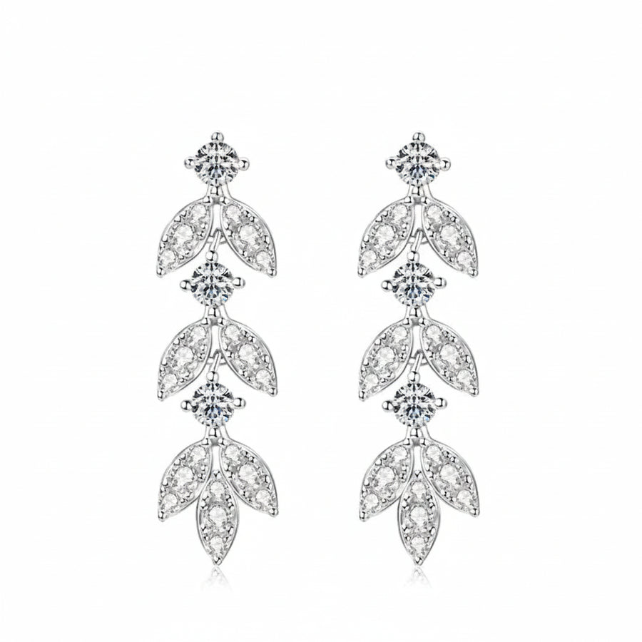 Moissanite Chandelier Drop Earrings · GRA Certified 925 Silver