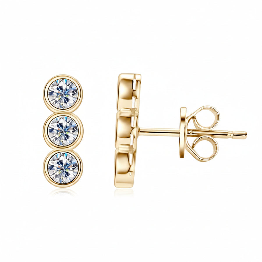 Moissanite Stud Earrings 925 Sterling Silver